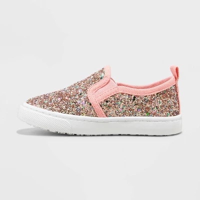 Toddler Girls' Madigan Slip-On Glitter Sneakers - Cat & Jack™ 1 Toddler Girls' Madigan Slip-On Glitter Sneakers - Cat & Jack™