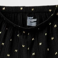 Girls' 2pc Adaptive Long Sleeve Dressy Top And Bottom Set - Cat & Jack™ Black -Cat & Jack GUEST 7f7d8a80 5a75 4b20 9a90 915af8f37951