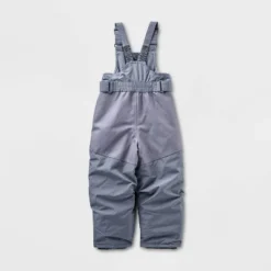 Toddler Solid Snow Bib - Cat & Jack™ Gray