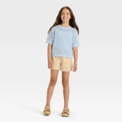 Girls' Short Sleeve Pullover Sweater - Cat & Jack™ -Cat & Jack GUEST 822564ca 6406 4fc1 8976 b81d2cdd43b1