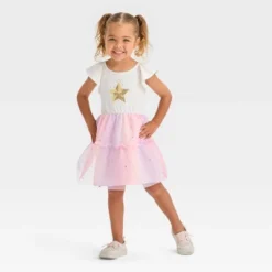 Toddler Girls' Star Short Sleeve Dress - Cat & Jack™ Cream 5 Toddler Girls' Star Short Sleeve Dress - Cat & Jack™ Cream -Cat & Jack GUEST 82da147a dda7 4410 912b e620a3883e35