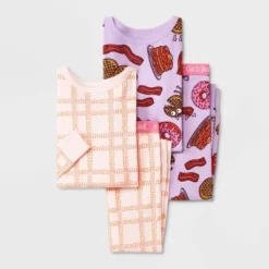 Toddler Girls' 4pc Plaid & Breakfast Pajama Set - Cat & Jack™ Pink -Cat & Jack GUEST 83f9b307 83d8 4eb1 b27e 8219b4cf6dce