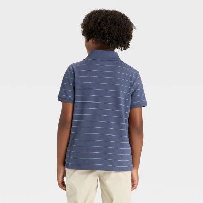 Boys' Short Sleeve Pique Striped Polo T-Shirt - Cat & Jack™ 1 Boys' Short Sleeve Pique Striped Polo T-Shirt - Cat & Jack™