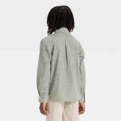 Boys' Long Sleeve Button-Down Dress Shirt - Cat & Jack™ Green