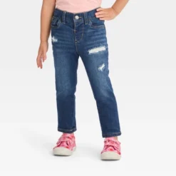 Toddler Skinny Dark Rip Repair Jeggings - Cat & Jack™ Dark Blue -Cat & Jack GUEST 89a4cb56 6ce9 4d8c 9b24 2a0524c51689