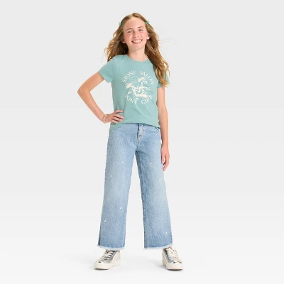 Girls' Short Sleeve Stone Valley Pony Club Graphic T-Shirt - Cat & Jack™ Ocean Green 3 Girls' Short Sleeve Stone Valley Pony Club Graphic T-Shirt - Cat & Jack™ Ocean Green - Image 3