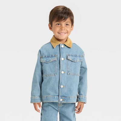 Toddler Boys' Collared Denim Jacket - Cat & Jack™ Medium Wash 3 Toddler Boys' Collared Denim Jacket - Cat & Jack™ Medium Wash - Image 3