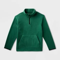 Boys' Adaptive Fleece Mock Neck Top - Cat & Jack™ Forest Green -Cat & Jack GUEST 8fc5e0ca 9cf6 41d7 80f1 b106a9c642d5
