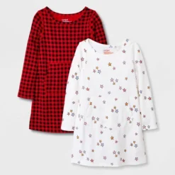 Toddler Girls' 2pk Adaptive Long Sleeve Holiday Dress - Cat & Jack™ Off-White -Cat & Jack GUEST 9767b98f 1948 41ac b280 2a272a2438ee