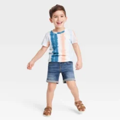 Toddler Boys' 3pk Short Sleeve Tie-Dye T-Shirt - Cat & Jack™ Navy Blue/Peach Orange -Cat & Jack GUEST 988cbaf7 d2fd 4d53 ad91 2bac53d5f4d2
