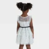 Toddler Girls' Sleeveless Halloween Ghost Tulle Dress - Cat & Jack™ Cream