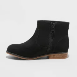 Toddler Girls' Jasmine Booties - Cat & Jack™ Black