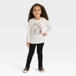 Toddler Girls' Long Sleeve Halloween Graphic T-Shirt - Cat & Jack™ Cream -Cat & Jack GUEST 9c725e93 9c05 4609 8ab6 b3f37fc5d13a