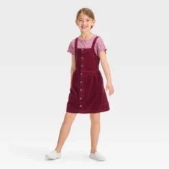 Girls' Corduroy Skirtall - Cat & Jack™ Red -Cat & Jack GUEST 9c97deb9 2f45 4740 91c3 f15014effa1f