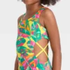 Girls' Paradise Palm Sleeveless One Piece Swimsuit - Cat & Jack™