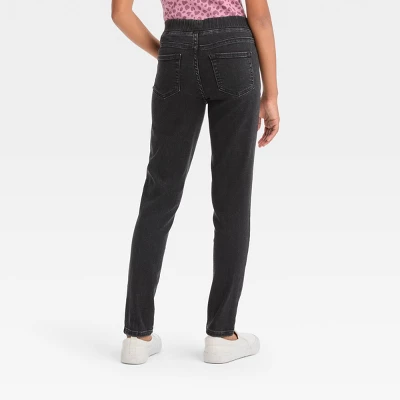Girls' Pull-On Woven Jeggings - Cat & Jack™ 1 Girls' Pull-On Woven Jeggings - Cat & Jack™