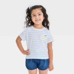 Toddler Girls' Lemon Striped Graphic T-Shirt - Cat & Jack™ Light Blue -Cat & Jack GUEST 9f07de9f 10f4 45bf a480 fcb4073768fc