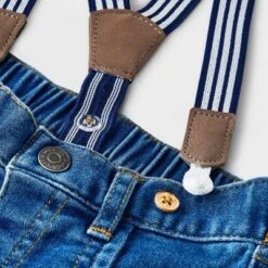 Baby Boys' Denim Shorts Henley Suspender Set - Cat & Jack™ Burgundy -Cat & Jack GUEST 9fea57b1 39c4 44a8 aaac 3fdd0cebaad9