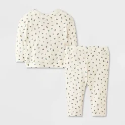 Baby Girls' 2pc Waffle Sweatshirt & Legging Set - Cat & Jack™