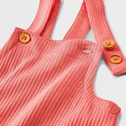 Baby Girls' 2pc Long Sleeve Bodysuit & Overalls Set - Cat & Jack™ Peach Orange -Cat & Jack GUEST a3790941 e2f5 4a03 a781 e0a9e21ff25b