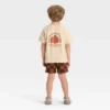 Toddler Boys' Short Sleeve Pumpkin Spice French Terry T-Shirt And Shorts Set - Cat & Jack™ Khaki