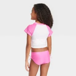 Girls' Super Smile Cropped Rashguard Set - Cat & Jack™ White/Pink 6 Girls' Super Smile Cropped Rashguard Set - Cat & Jack™ White/Pink -Cat & Jack GUEST a7a0d07c ed72 458d bf7f a310ef54d29a