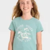 Girls' Short Sleeve Stone Valley Pony Club Graphic T-Shirt - Cat & Jack™ Ocean Green