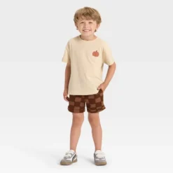 Toddler Boys' Short Sleeve Pumpkin Spice French Terry T-Shirt And Shorts Set - Cat & Jack™ Khaki -Cat & Jack GUEST a997f9f7 5db7 45f8 8178 bdacda89aedd