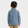Toddler Boys' Long Sleeve Denim Button-Up Jacket - Cat & Jack™ Dark Wash