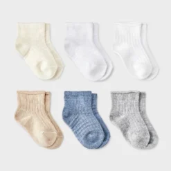 Toddler 6pk Waffle Ribbed Ankle Socks - Cat & Jack™ -Cat & Jack GUEST b07e1b0c 3b97 4f04 9e97 62b9746e3289