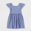 Toddler Girls' Short Sleeve Solid Knit Washed Dress - Cat & Jack™
