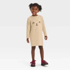 Toddler Girls' Teddy Bear Printed Dress - Cat & Jack™ Beige 5 Toddler Girls' Teddy Bear Printed Dress - Cat & Jack™ Beige -Cat & Jack GUEST b0e3d3cf ba2f 4851 8717 32e12a69b9e4