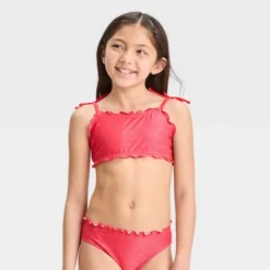 Girls' Sparkle & Shine Bikini Set - Cat & Jack™ Red -Cat & Jack GUEST b2342108 f28d 4242 8aab 2a848790908b