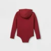 Boys' Adaptive Hooded Adjustable Bodysuit - Cat & Jack™ Burgundy