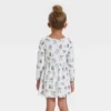 Toddler Girls' Long Sleeve Halloween Animal Dress - Cat & Jack™ Cream
