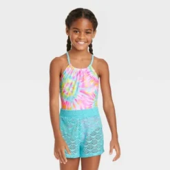 Girls' Rainbow Swirls With Crochet Shorts - Cat & Jack™ -Cat & Jack GUEST b44a3bdc 7f3c 4266 a86c 0bc43b63ee5b