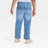 Toddler Boys' Button-Front Straight Leg Denim Pants - Cat & Jack™Medium Wash