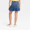 Girls' Pull-On Raw Edge Ruffle Jeans Skirt - Cat & Jack™ Dark Wash XXL