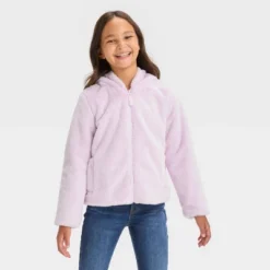 Girls' Faux Fur Zip-Up Jacket - Cat & Jack™ 7 Girls' Faux Fur Zip-Up Jacket - Cat & Jack™ -Cat & Jack GUEST bbfb67fe 4880 4265 949a 56e4412dd291