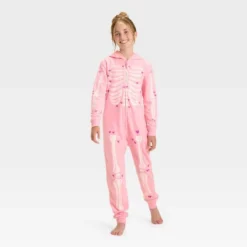 Girls' Halloween Skeleton Union Suit - Cat & Jack™ Pink -Cat & Jack GUEST bd5a02a5 e124 4e0f 8e6b 9f6851d81ef3
