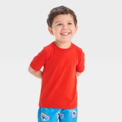 Toddler Boys' Short Sleeve Rash Guard Top - Cat & Jack™ Red -Cat & Jack GUEST bde3c0c4 cb38 424a b52c d5cb77b02911