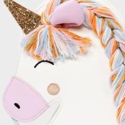 Girls' Unicorn Shaped With Braided Mane Crossbody Bag - Cat & Jack™️ White: Faux Leather, Structured Design -Cat & Jack GUEST c0d645b3 f11d 48f0 9fea b83083515b61