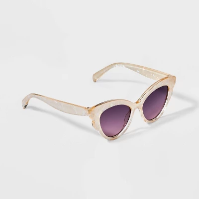 Girls' Butterfly Wing Sunglasses - Cat & Jack™ Gold: UV Protection, Recycled Plastic Frame 1 Girls' Butterfly Wing Sunglasses - Cat & Jack™ Gold: UV Protection, Recycled Plastic Frame