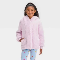 Girls' Cozy Faux Shearling Jacket - Cat & Jack™ -Cat & Jack GUEST c38d5579 ac64 4d75 ba60 ef30192f3f00