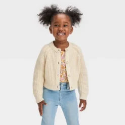 Toddler Girls' Midweight Cardigan - Cat & Jack™ Off-White -Cat & Jack GUEST c478ced8 d7d4 41de 9e9b bcbcb79200ff