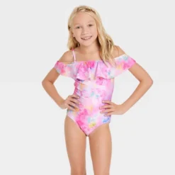 Girls' Flower Daydream One Piece Swimsuit - Cat & Jack™️ -Cat & Jack GUEST c5137565 1e40 4a20 b768 9e524a037403