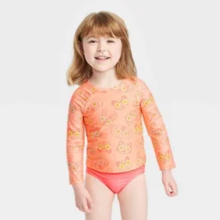 Toddler Girls' Floral Rash Guard Set - Cat & Jack™ Orange -Cat & Jack GUEST c7787b5c 6bee 49ef 8199 55c854bc1a04