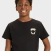 Boys' Short Sleeve Halloween "Glow In The Dark" Monster Fangs Graphic T-Shirt - Cat & Jack™ Black