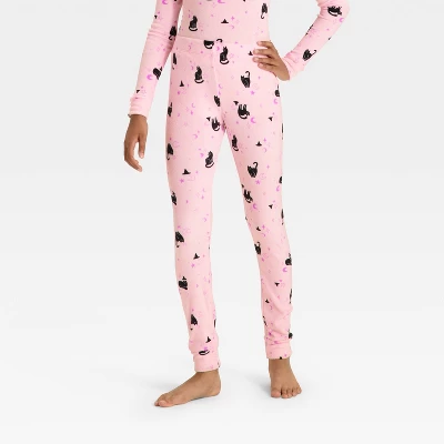 Kids' Long Sleeve Halloween Witch Cats Snuggly Soft Pajama Set - Cat & Jack™ Pink 3 Kids' Long Sleeve Halloween Witch Cats Snuggly Soft Pajama Set - Cat & Jack™ Pink - Image 3