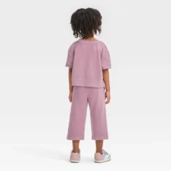 Toddler Girls' Cropped Pants Set - Cat & Jack™ Purple